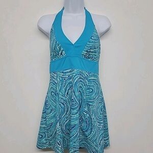 Jaclyn Smith Womens One Piece Swim Suit (Apron Skirt) Size 8